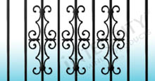 Ornamental Estate Scroll Accent On Aluminum Fence Gate and Aluminum Fence Panels