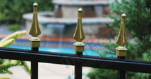 Gold Aluminum Excelsior Finials: Gold Aluminum Fence Accessories Available