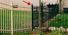 Mission Point Residential Aluminum Fence In Black With Three Way Aluminum Fence Post