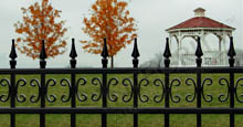 Castile Style DecorativeAluminum Fencing With Butterfly Scrolls and Finials