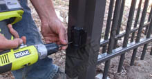 Adding Screws To The Aluminum Gate Once Properly Installed