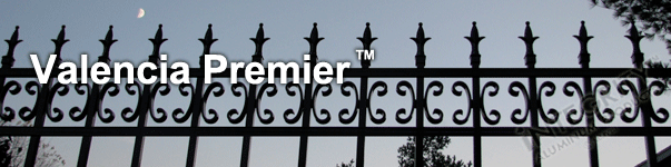 Valencia Ornamental Commercial Fence With Historic Fleur de Lis Finials and Butterfly Scrolls