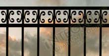 Camarillo Black Metal Industrial Fence Panels With Butterfly Scrolls