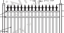 Charlemagne Aluminum Fences and Gates Schematics