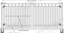 Horizon Straight Aluminum Driveway Gates Schematics