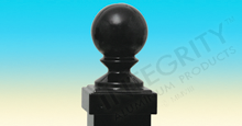 Decorative Black Ball Cap For Alumimun Fence Posts