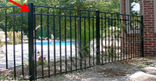 Sanibel Aluminum Fence in Black With Aluminum Corner Posts