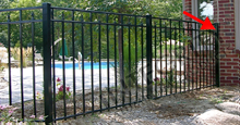 Black Aluminum Sanibel Fence With End Post