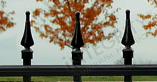 Black Excelsior Finials Spear Top Decorative Aluminum Fence Panels