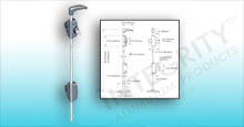 Schematics for Aluminum Lokk-Bolt Lockable 24 inch Drop Rod For Gates