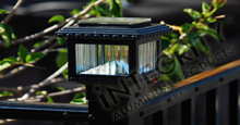 Solar Lamp Light For Aluminum Fence Post Cap