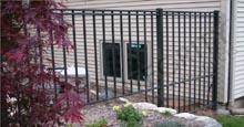 Custom Height Aluminum Gate in Black Boca Grande Style Residentail Grade