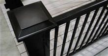 Black Aluminum Corner Fence Post and Fence Panels