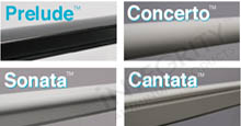 Four Aluminum Hand Railing Options: Prelude, Concerto, Sonata, Cantata