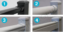 Aluminum Top Hand Rail Profiles: Prelude, Concerto, Sonata, Cantata