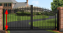 Camelot Stonecliff Sunrise Arch Aluminum Driveway Gate