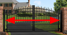 Aluminum Driveway Gate Bella Terra Stonecliff Sunrise Arch