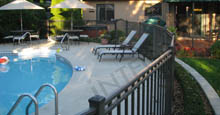 Curved Black Boca Grand Style Black Aluminum Pool Fence