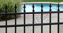 Charlemagne Aluminum Pool Fencing With Decorative Historic Fleur de Lis Finials