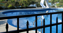 Sanibel Aluminum Pool Fencing With Flattened Finials