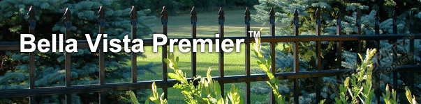 Bella Vista Ornamental Commercial Fence With Flat Finials