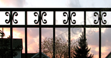 Amarillo Aluminum Residential Fencing With Decorative Butterfly Scrolls