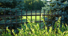 Bella Vista Aluminum Industrial Fencing With Flat Finials