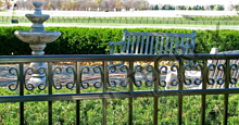 Camarillo Aluminum Industrial Fencing with Decorative Butterfly Scrolls