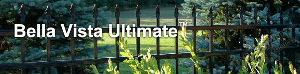 Bella Vista Ornamental Industrial Fence With Flat Finials