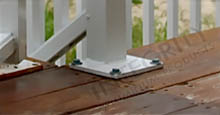 Custom Aluminum Fence Post Flanges Welded Offset in White