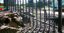 Protruding Aluminum Pickets Customized To Fill The Gaps Between the Fence and The Ground